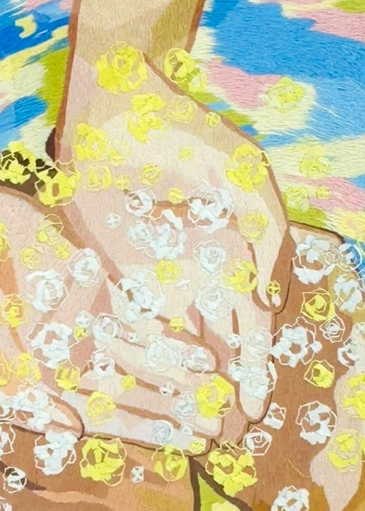 あふれる希望 | Overflowing Hope (Hand Embroidery Art)