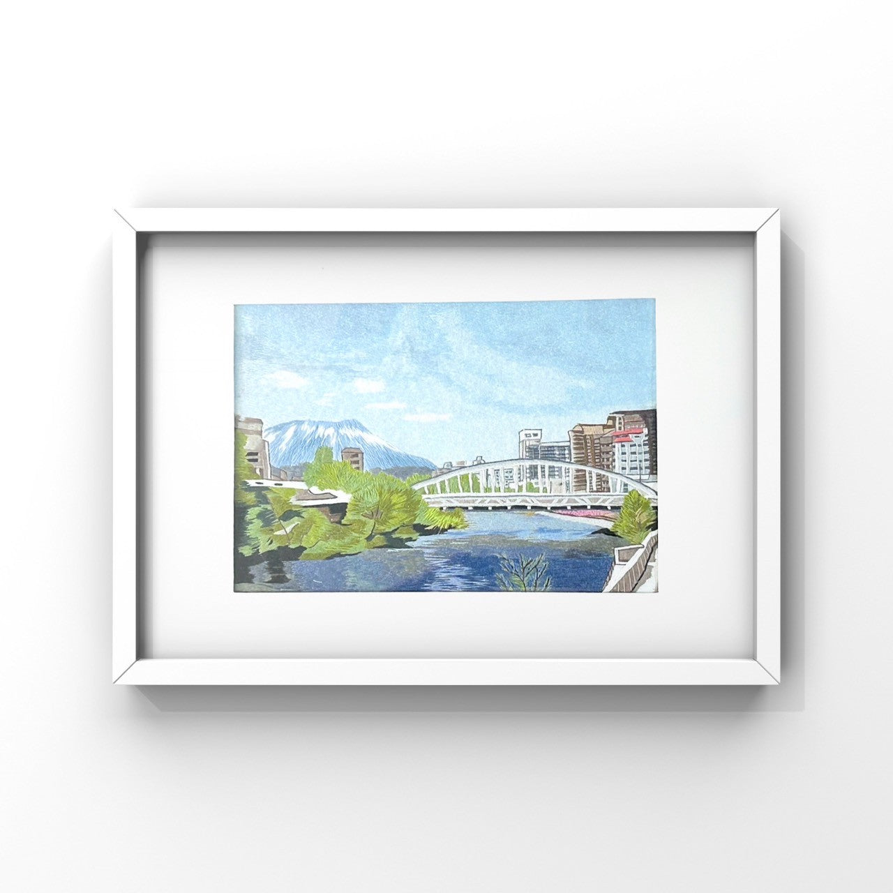 岩手山と開運橋