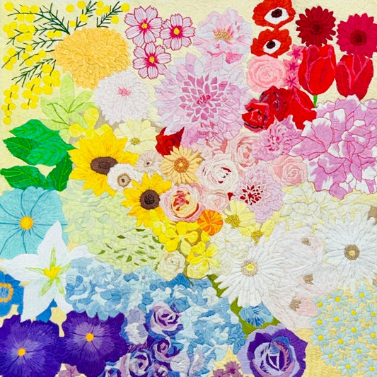 彩(いろ)の庭 | Garden of Colors (Hand Embroidery Art)