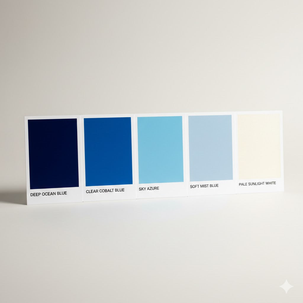 水平線と青 | Horizon and the Blue (Hand Embroidery Art)